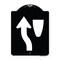 Signmission Traffic Keep Left Symbol Heavy-Gauge Aluminum Architectural Sign, 24" x 18", BW-1824-22790 A-DES-BW-1824-22790 - alternate 1